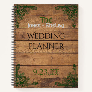 Rustikaler Celtic Claddagh Wedding Planner Notizbuch