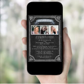 Rustikaler Chalkboard Abschluss GRILLEN Party 4 Fo Einladung