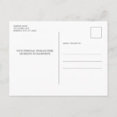 Rustikaler Chalkboard Foto Collage Abschluss Ankündigungspostkarte (Rückseite)