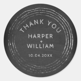 Rustikaler Chalkboard handgezeichneter Rahmen viel Runder Aufkleber