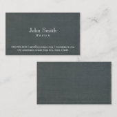 Rustikaler Chalkboard Hintergrundschreiber Visitenkarte (Vorne/Hinten)