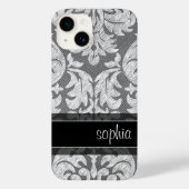 Rustikaler Chalkboard Lace Pattern Individuelle Na Case-Mate iPhone Hülle (Rückseite)