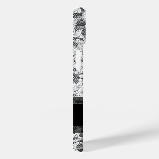 Rustikaler Chalkboard Lace Pattern Individuelle Na Case-Mate iPhone Hülle (Rückseite / Rechts)