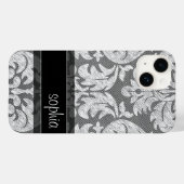 Rustikaler Chalkboard Lace Pattern Individuelle Na Case-Mate iPhone Hülle (Rückseite (Horizontal))