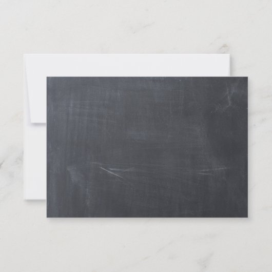 Rustikaler Chalkboard Peony Floral Mason | UAWG me Einladung (Rückseite)