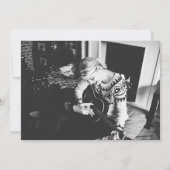 Rustikaler Chalkboard Vintager Blüh Frame Save The Date (Rückseite)