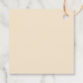 Rustikaler Champagner Floral Frame Vielen Dank Geschenkanhänger (Rückseite)