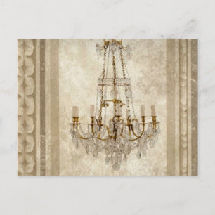 Rustikaler Chandelier Cowboy Western Land Postkarte