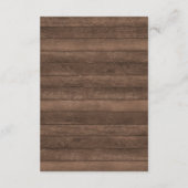 Rustikaler Charm Mason Jar String Lights Empfang Begleitkarte (Rückseite)