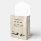 Rustikaler Charm Wedding Burlap & Lace Barn Wood Geschenkschachtel (Geöffnet)