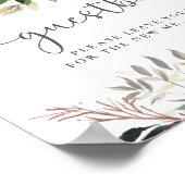 Rustikaler Charme Burgund Blush Pink Blues Hochzei Poster (Ecke)