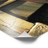 Rustikaler Charme - gewitterte Wagenradfotografie Fotodruck (Ecke)