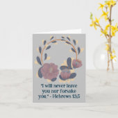 Rustikaler Charme Lila Graureath Religious Blank Karte (Gelbe Blume)