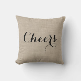 Rustikaler Cheers Pillow Kissen