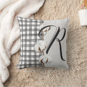 Rustikaler Chic Bauernhof Stil mit Monogramm Kisse Kissen (Decke)