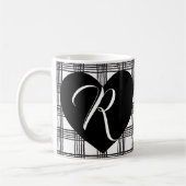 Rustikaler Chic Bauernstil mit Monogramm Kaffeetasse (Links)