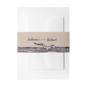 Rustikaler Chic Beach Hochzeitseinladung Buben Einladungsbanderole (Vorderseite Beispiel)