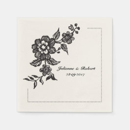 Rustikaler Chic Blumencocktail Napkins Serviette