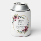 Rustikaler Chic Burgund Blues Hochzeit speichern d Dosenkühler (Kanne Rückseite)