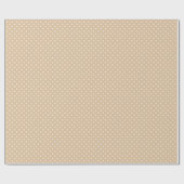 Rustikaler Chic Cream Polka Dots auf tan Hintergru Geschenkpapier (Flach)