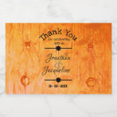 Rustikaler Chic Danke Individuellen Namens Wedding Alkoholflaschenetikett (Einzelnes Label)