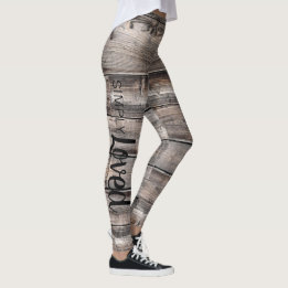 rustikaler Chic EINFACH LOVED Skript auf Barnwood  Leggings
