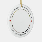 Rustikaler Chic | Erste Verheiratete Weihnachten m Keramik Ornament (Rechts)