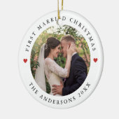 Rustikaler Chic | Erste Verheiratete Weihnachten m Keramik Ornament (Links)