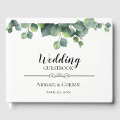 Rustikaler Chic Eucalyptus Bouquet Wedding Gästebuch (Vorderseite)