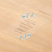 Rustikaler Chic Eukalyptus Wedding Einladung (Ablage )