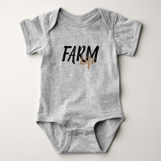 Rustikaler Chic FARM LIFE | Baby Strampler (Vorderseite)