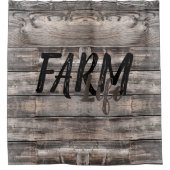 rustikaler Chic FARM LIFE in Skript Duschvorhang (Vorderseite)