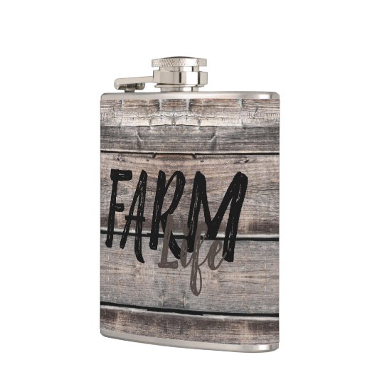 rustikaler Chic FARM LIFE in Skript | Flachmann (Links)