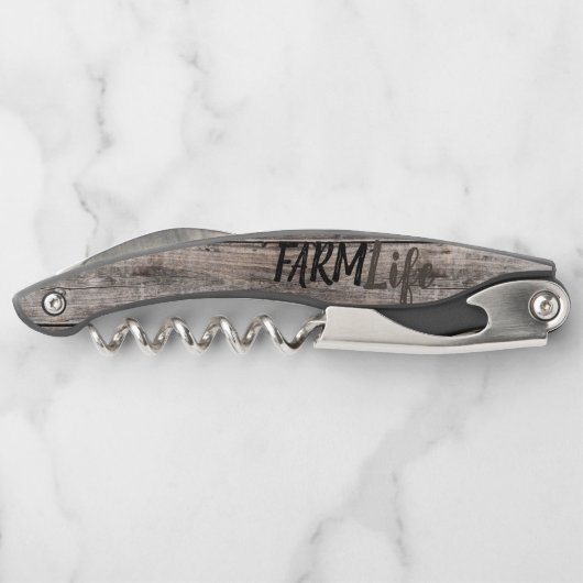 rustikaler Chic FARM LIFE in Skript Kellnermesser (Rückseite)