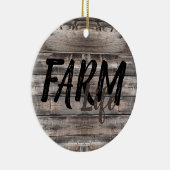 rustikaler Chic FARM LIFE in Skript Keramik Ornament (Rechts)