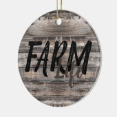 rustikaler Chic FARM LIFE in Skript Keramik Ornament (Links)