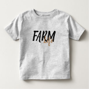 rustikaler Chic FARM LIFE in Skript Kleinkind T-shirt