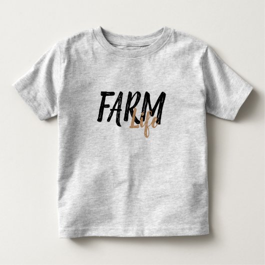 rustikaler Chic FARM LIFE in Skript | Kleinkind T-shirt (Vorderseite)