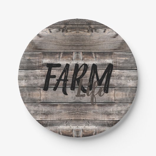 rustikaler Chic FARM LIFE in Skript | Pappteller (Vorderseite)