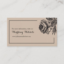 Rustikaler Chic Floral Simple Wedding Rsvp Website Begleitkarte
