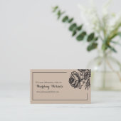 Rustikaler Chic Floral Simple Wedding Rsvp Website Begleitkarte (Stehend Vorderseite)