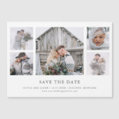 Rustikaler Chic | Foto Grid Wedding Save the Date Magneteinladung (Vorderseite)