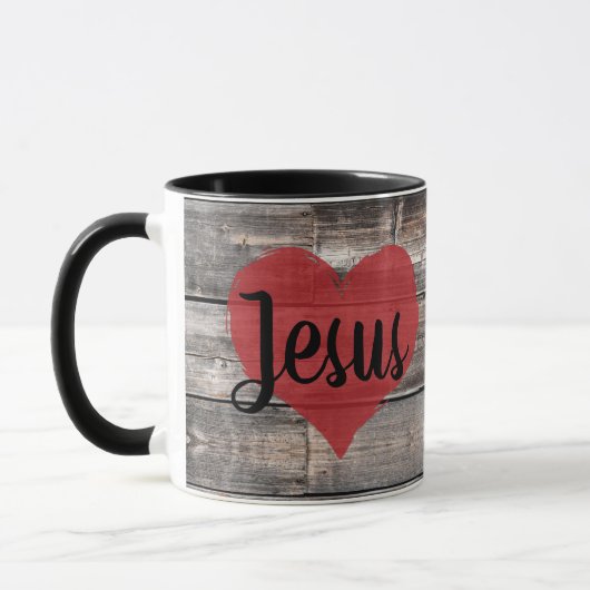 rustikaler Chic I HERZ JESUS | Tasse (Links)