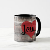 rustikaler Chic I HERZ JESUS | Tasse (VorderseiteRechts)