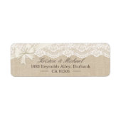 Rustikaler Chic Ivory Burlap Lace Ribbon (Vorne)