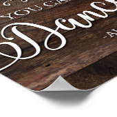 Rustikaler Chic Sie können ALKOHOL-Zeichen drucken Poster (Ecke)