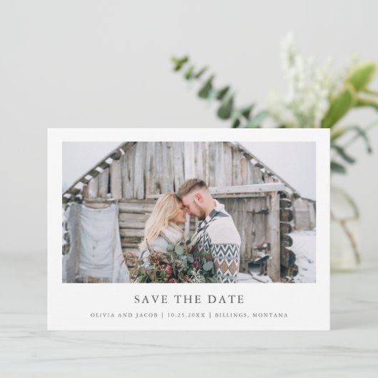 Rustikaler Chic | SINGLE FOTO Save The Date (Stehend Vorderseite)