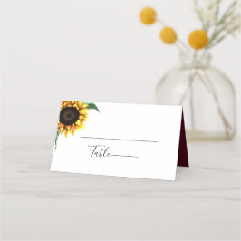 Rustikaler Chic Sunflower Wedding Platzkarte