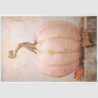 Rustikaler Chic Vintag Pink Pumpkin Decoupage Seidenpapier