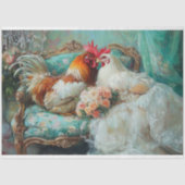 Rustikaler Chic Wedens Chickens Decoupage Seidenpapier (Vorderseite)